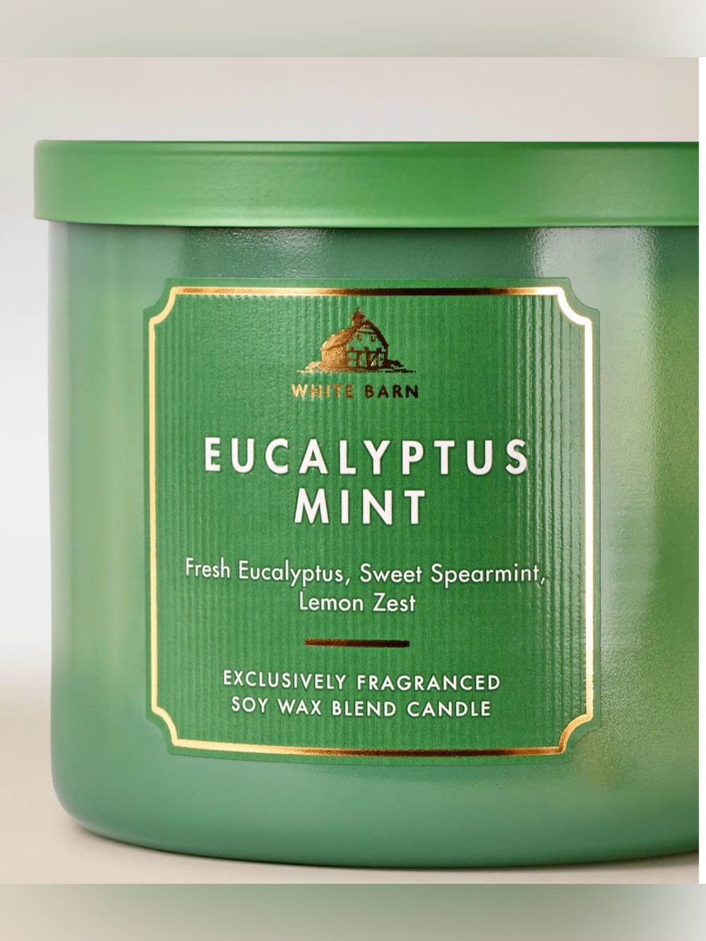 Bath & Body Works White Barn Eucalyptus Mint 3-Wick Candle